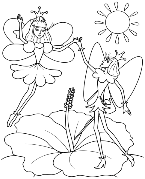 Сказки Андерсена Дюймовочка раскрашено