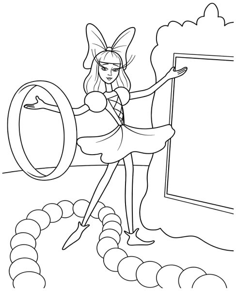 Дюймовочка раскраска