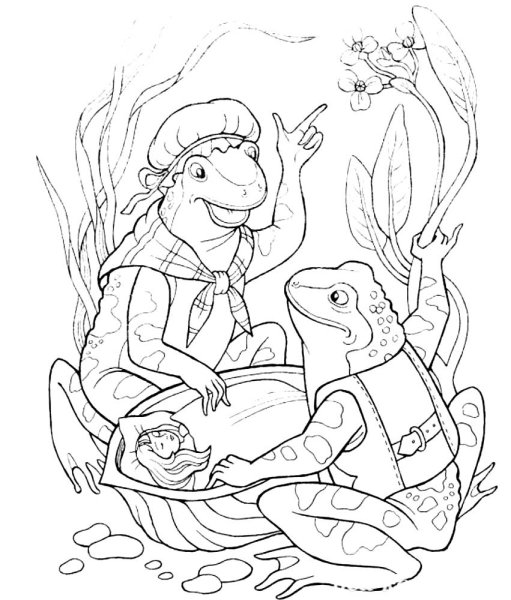 Дюймовочка раскраска