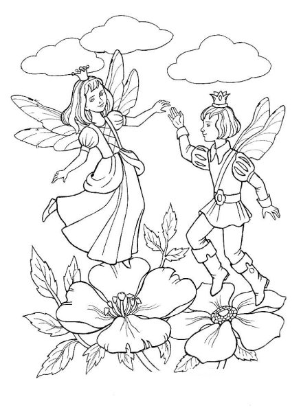 Андерсен Дюймовочка раскраска