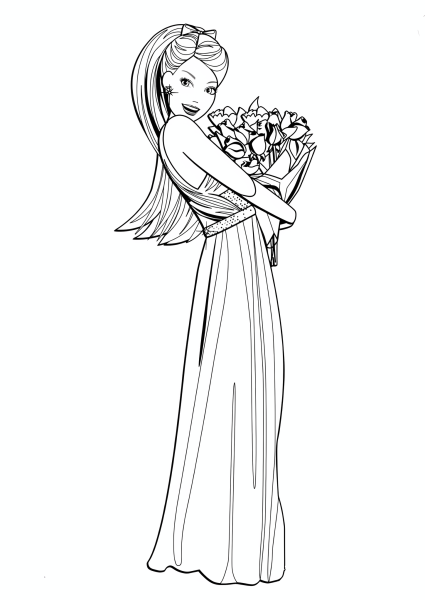 Раскраска. Барби