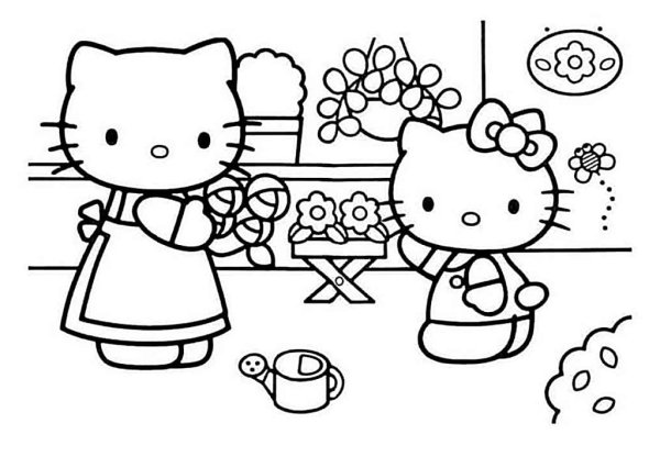 Хелло Китти раскраска