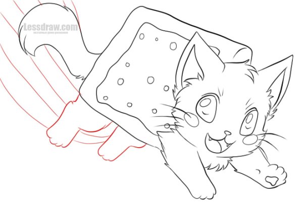 Раскраска Ням кот