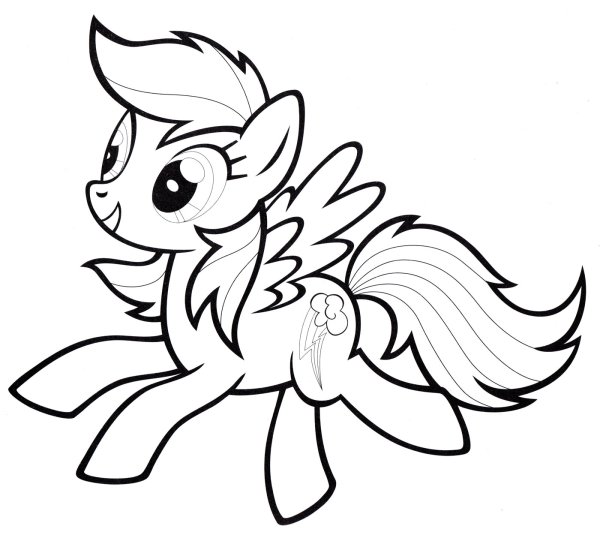 Радуга Дэш раскраска