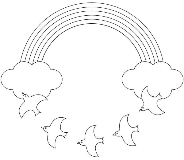 Раскраска для младшей группы Радуга