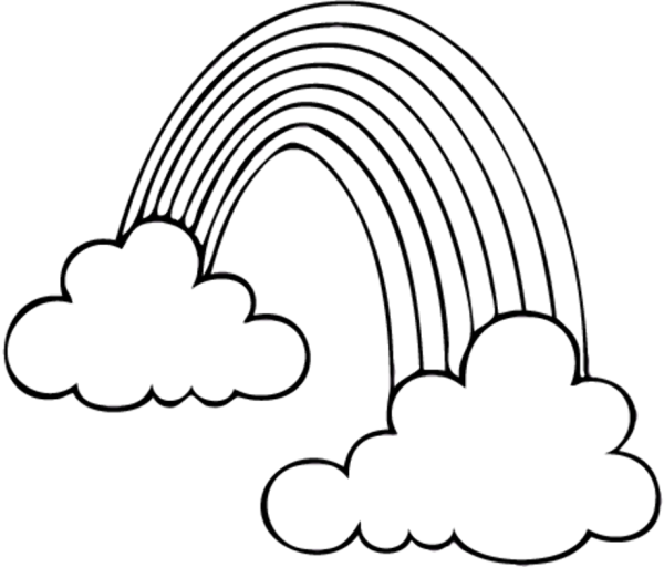 Радуга раскраска для детей