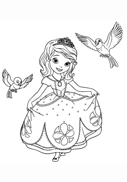 Малика София раскраска