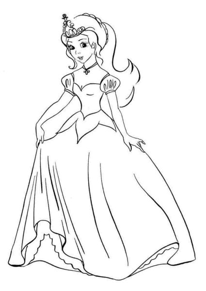 Принцесса. Раскраска