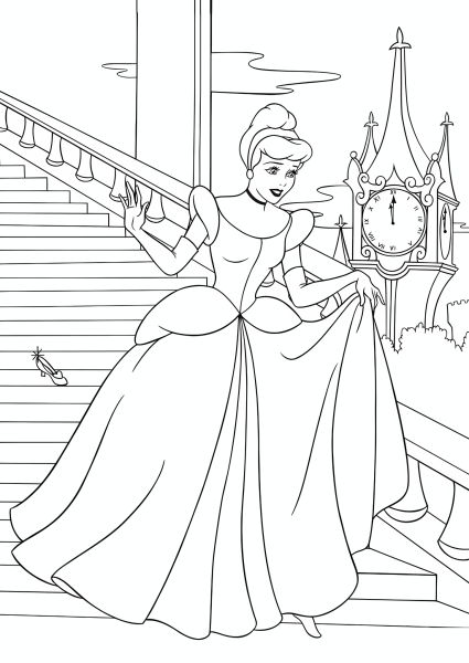 Раскраска Золушка Дисней