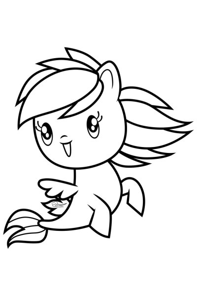 Раскраска пони Радуга деш