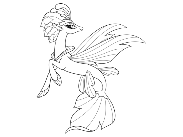 Раскраски малитал пони русалки