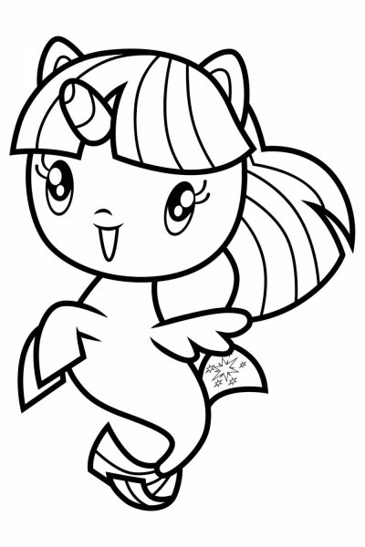 Искорка пони раскраска