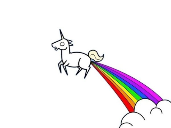 Единорог какает радугой