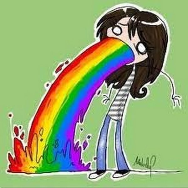 Рвота радугой