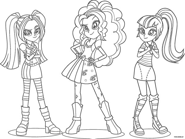 Эквестрия герлз раскраска