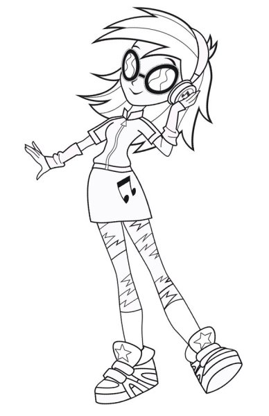 Раскраска Эквестрия герлз Радуга Дэш