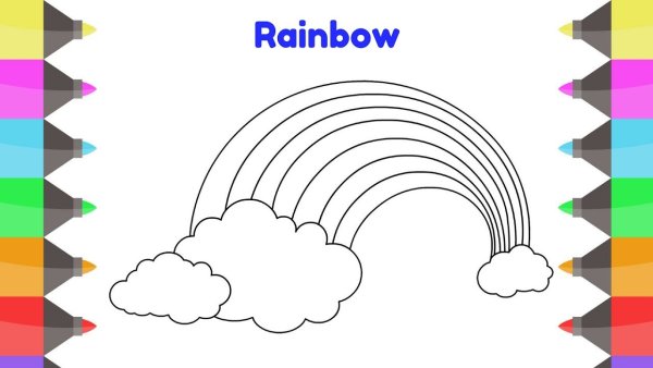 Раскраска Радуга для детей 5-6 лет