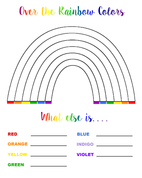 Color the Rainbow Worksheet