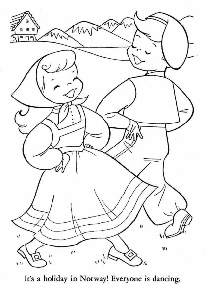 Русский народный танец раскраска