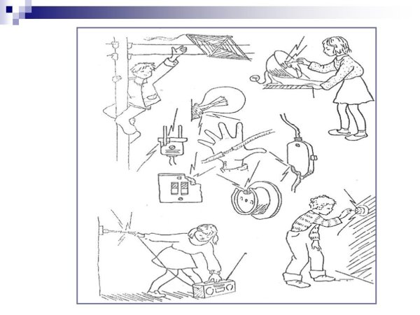 Раскраска по электробезопасности