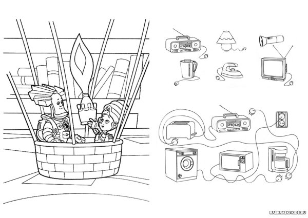 Раскраска электрические приборы