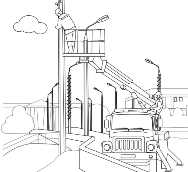 Раскраска электричество