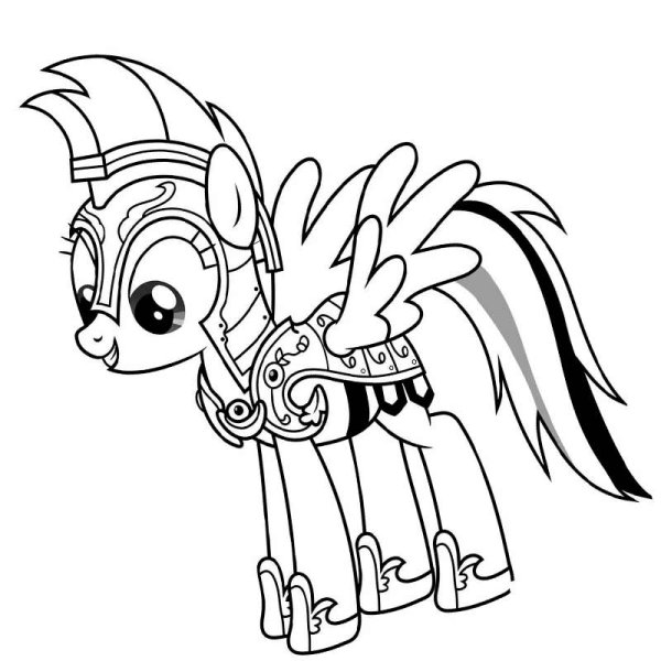 Разукрашки пони Радуга Дэш