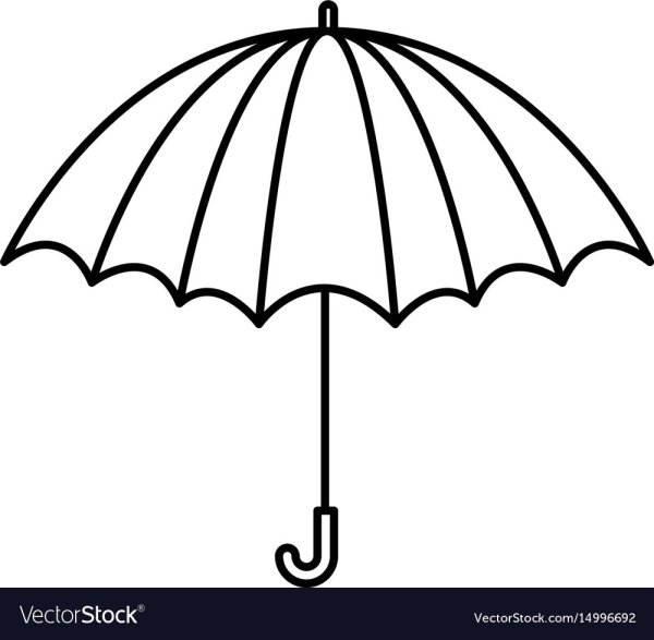 , Радуга зонтик раскраска