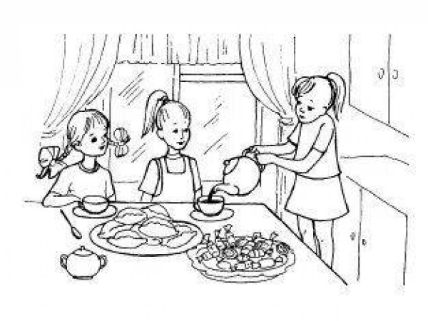 Раскраска этикет для детей