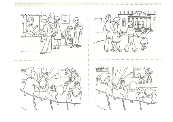 Раскраска этикет в театре для детей