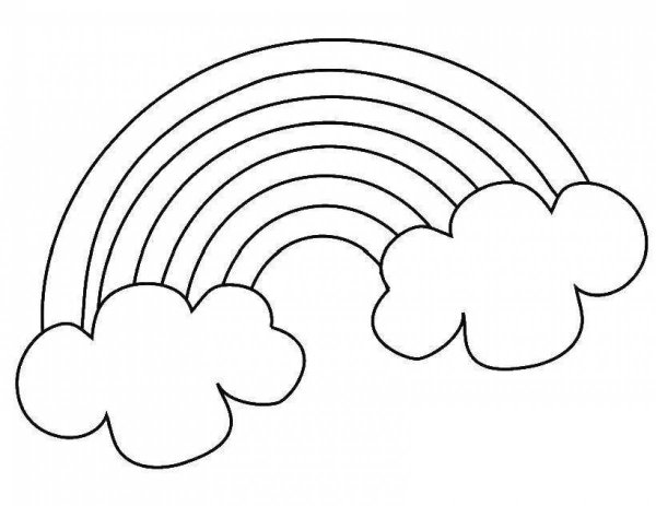 Радуга раскраска для детей