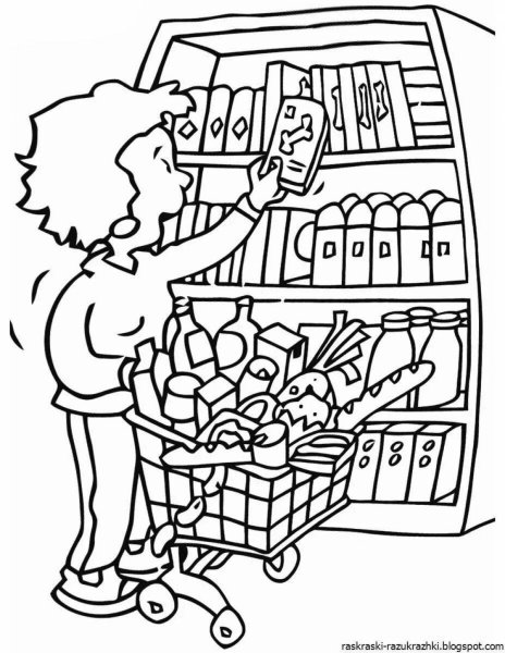Раскраска магазин