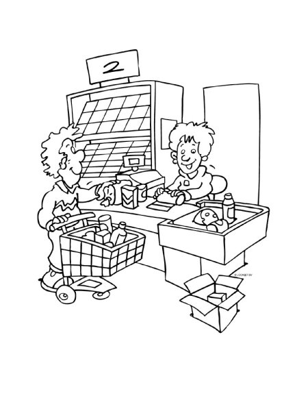 Раскраска продавец