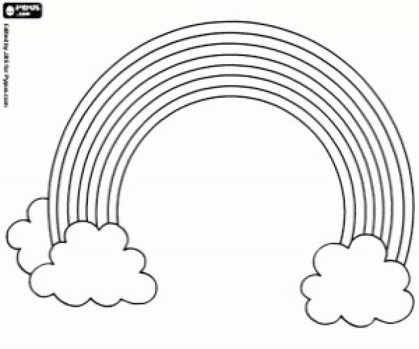 Радуга трафарет для детей