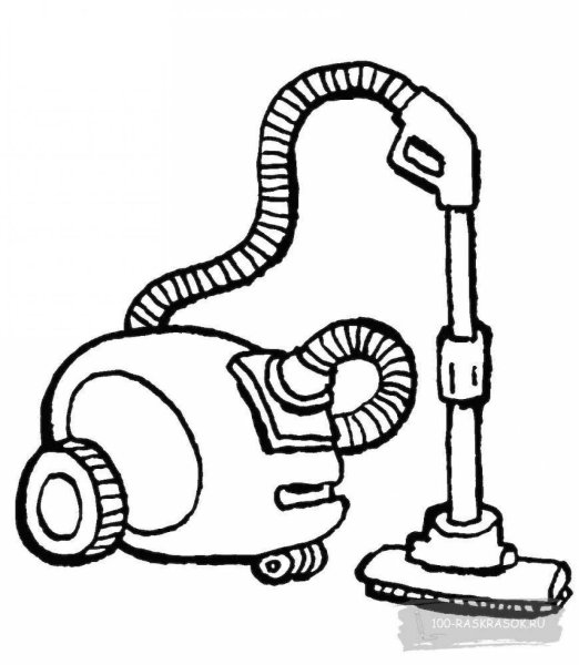 Пылесос раскраска для детей