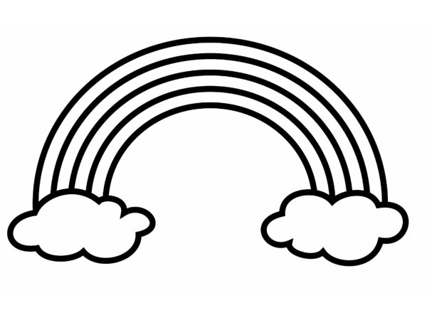 Радуга раскраска для детей