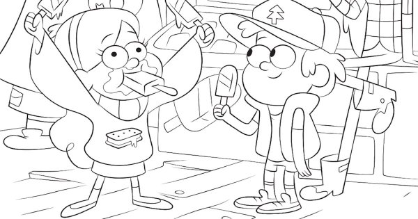 Раскраски для девочек Гравити Фолз