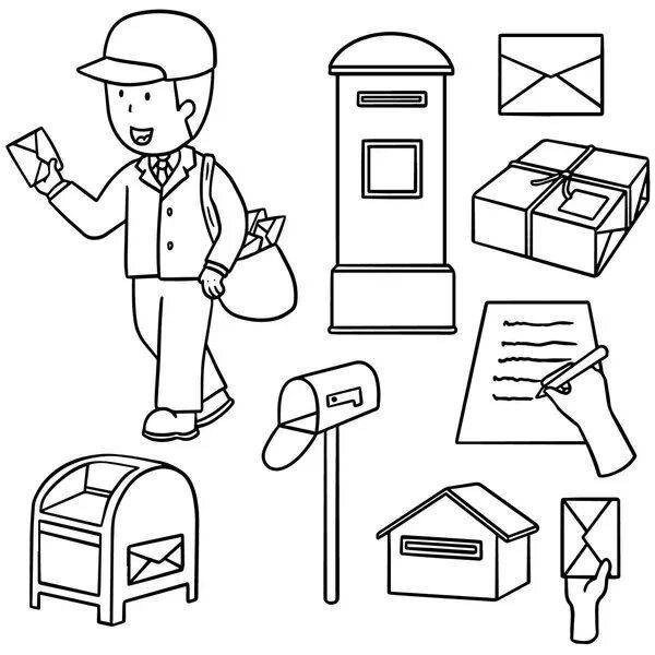 Профессия почтальон раскраска
