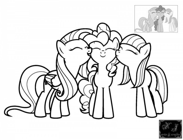 Пинки Пай Искорка раскраска