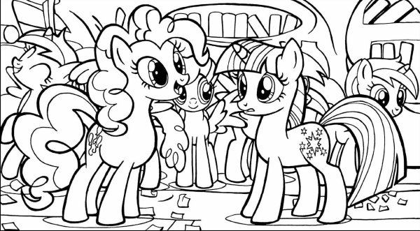 My little Pony раскраска