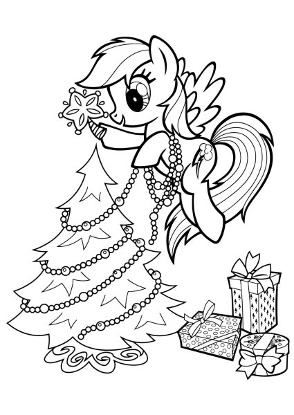 Новые пони раскраска