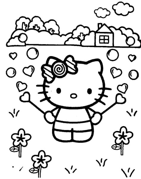 Китти Хеллоу раскраски Хелло Китти