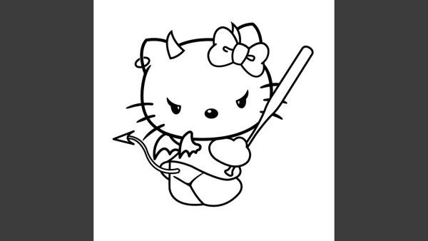 Хеллоу Китти тату эскиз