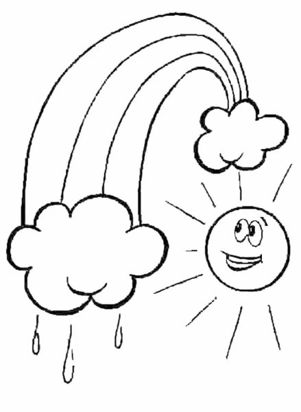 Радуга раскраска для детей