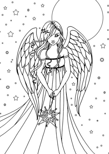 Раскраски ангелов