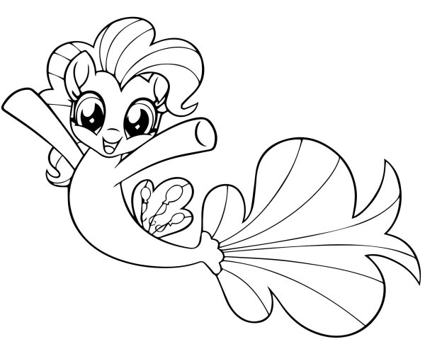 Раскраски милые пони Пинки Пай