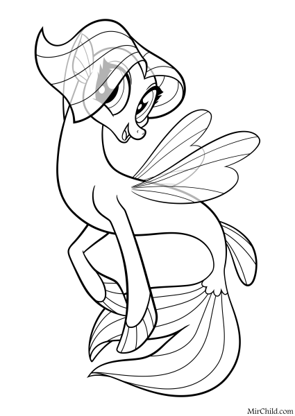 Флатыршайпони русалки раскраска