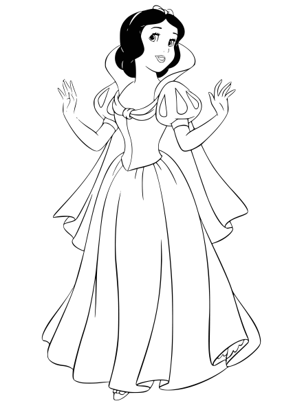 Белоснежка Дисней раскраска