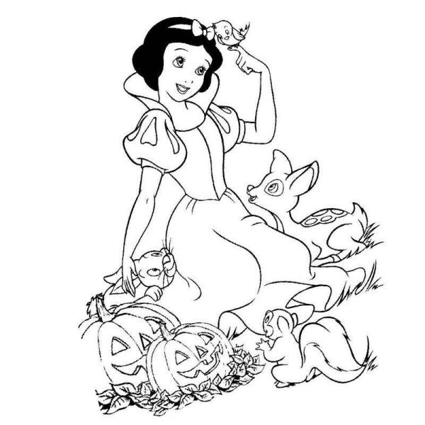 Раскраски для девочек Белоснежка