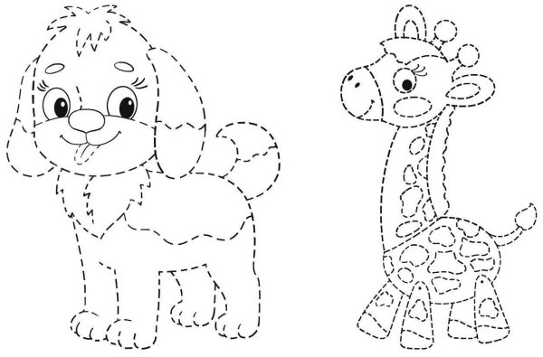 Единорог пунктиром для детей